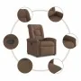 Sillón reclinable de tela marrón de , Sillones - Ref: Foro24-4015620, Precio: 188,41 €, Descuento: %
