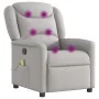 Sillón de masaje reclinable de tela gris nube de , Sillones - Ref: Foro24-4015615, Precio: 205,65 €, Descuento: %