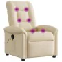 Sillón de masaje reclinable de tela crema by , Armchairs - Ref: Foro24-4015634, Price: 234,76 €, Discount: %