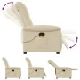 Sillón de masaje reclinable de tela crema by , Armchairs - Ref: Foro24-4015634, Price: 234,76 €, Discount: %