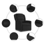 Sillón reclinable de tela negro by , Armchairs - Ref: Foro24-4015598, Price: 189,03 €, Discount: %