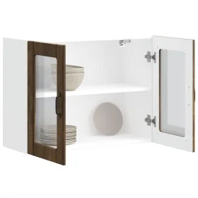 Armario pared cocina puerta de cristal Lucca roble ahumado de , Armarios de cocina - Ref: Foro24-853852, Precio: 82,90 €, Des...