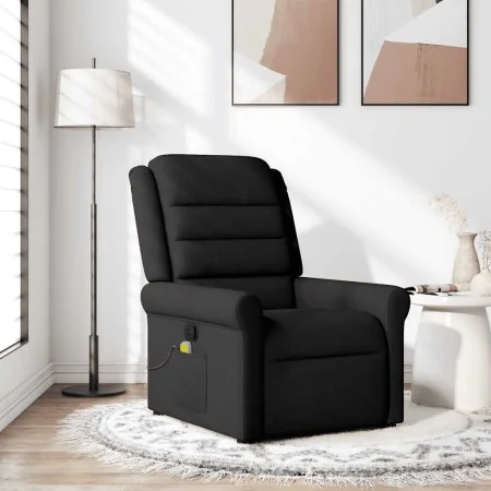 Sillón reclinable de masaje de tela negro de , Sillones - Ref: Foro24-4015648, Precio: 223,22 €, Descuento: %