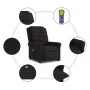 Sillón reclinable de masaje de tela negro de , Sillones - Ref: Foro24-4015648, Precio: 223,22 €, Descuento: %