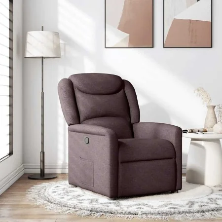 Sillón reclinable de tela marrón oscuro by , Armchairs - Ref: Foro24-4015601, Price: 188,98 €, Discount: %
