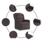 Sillón reclinable de tela marrón oscuro by , Armchairs - Ref: Foro24-4015601, Price: 188,98 €, Discount: %