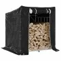 Leñero cubierta lluvia 100,5x100,5x110,5 cm acero galvanizado de , Bolsas y soportes de leña - Ref: Foro24-4104939, Precio: 8...