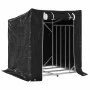 Leñero cubierta lluvia 100,5x100,5x110,5 cm acero galvanizado de , Bolsas y soportes de leña - Ref: Foro24-4104939, Precio: 8...
