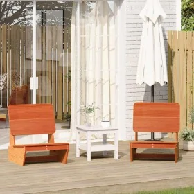 Sillas de jardín 2 uds marrón cera 60x64x70,5 cm de , Sillas de jardín - Ref: Foro24-859314, Precio: 136,83 €, Descuento: %