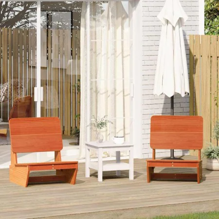 Sillas de jardín 2 uds marrón cera 60x64x70,5 cm de , Sillas de jardín - Ref: Foro24-859314, Precio: 136,83 €, Descuento: %