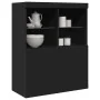 Aparador negro 81x37x100 cm madera de ingeniería de , Taquillas y armarios de almacenamiento - Ref: Foro24-3318618, Precio: 1...