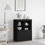 Aparador negro 81x37x100 cm madera de ingeniería de , Taquillas y armarios de almacenamiento - Ref: Foro24-3318618, Precio: 1...