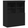 Aparador negro 81x37x100 cm madera de ingeniería de , Taquillas y armarios de almacenamiento - Ref: Foro24-3318618, Precio: 1...