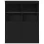 Aparador negro 81x37x100 cm madera de ingeniería de , Taquillas y armarios de almacenamiento - Ref: Foro24-3318618, Precio: 1...
