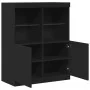 Aparador negro 81x37x100 cm madera de ingeniería de , Taquillas y armarios de almacenamiento - Ref: Foro24-3318618, Precio: 1...