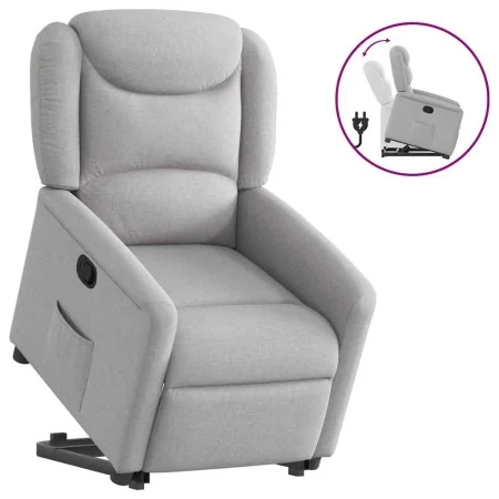 Sillón reclinable elevable de tela gris nube de , Sillones - Ref: Foro24-3303203, Precio: 273,11 €, Descuento: %