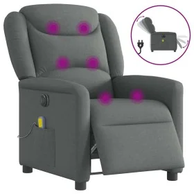 Sillón reclinable de masaje eléctrico tela gris oscuro de , Sillones - Ref: Foro24-3303185, Precio: 263,02 €, Descuento: %