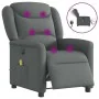 Sillón reclinable de masaje eléctrico tela gris oscuro de , Sillones - Ref: Foro24-3303185, Precio: 263,02 €, Descuento: %