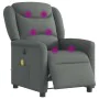 Sillón reclinable de masaje eléctrico tela gris oscuro de , Sillones - Ref: Foro24-3303185, Precio: 263,02 €, Descuento: %
