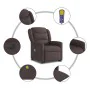 Sillón masaje eléctrico reclinable elevable tela marrón oscuro de , Sillones - Ref: Foro24-3303229, Precio: 341,90 €, Descuen...