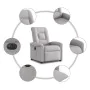Sillón reclinable eléctrico de tela gris nube by , Armchairs - Ref: Foro24-3303243, Price: 246,28 €, Discount: %