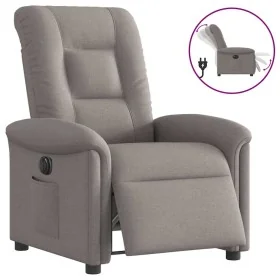 Sillón reclinable eléctrico tela gris taupé de , Sillones - Ref: Foro24-3303241, Precio: 256,67 €, Descuento: %