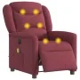 Sillón de masaje reclinable eléctrico tela rojo tinto de , Sillones - Ref: Foro24-3303187, Precio: 258,44 €, Descuento: %
