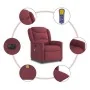 Sillón de masaje reclinable eléctrico tela rojo tinto de , Sillones - Ref: Foro24-3303187, Precio: 258,44 €, Descuento: %