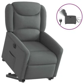 Sillón eléctrico reclinable elevable de tela gris oscuro de , Sillones - Ref: Foro24-3303215, Precio: 327,00 €, Descuento: %