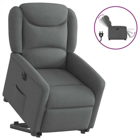 Sillón eléctrico reclinable elevable de tela gris oscuro by , Armchairs - Ref: Foro24-3303215, Price: 327,00 €, Discount: %