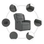 Sillón eléctrico reclinable elevable de tela gris oscuro by , Armchairs - Ref: Foro24-3303215, Price: 327,00 €, Discount: %