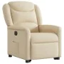 Sillón eléctrico reclinable elevable de tela color crema de , Sillones - Ref: Foro24-3303222, Precio: 326,19 €, Descuento: %