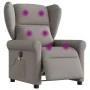 Sillón reclinable de masaje eléctrico tela gris taupe de , Sillones - Ref: Foro24-3303371, Precio: 262,64 €, Descuento: %