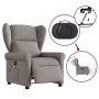 Sillón reclinable de masaje eléctrico tela gris taupe de , Sillones - Ref: Foro24-3303371, Precio: 262,64 €, Descuento: %