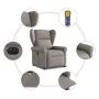 Sillón reclinable de masaje eléctrico tela gris taupe de , Sillones - Ref: Foro24-3303371, Precio: 262,64 €, Descuento: %
