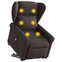 Sillón masaje eléctrico reclinable elevable tela marrón oscuro de , Sillones - Ref: Foro24-3303409, Precio: 343,94 €, Descuen...
