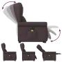 Sillón masaje eléctrico reclinable elevable tela marrón oscuro de , Sillones - Ref: Foro24-3303409, Precio: 343,94 €, Descuen...