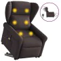 Sillón masaje eléctrico reclinable elevable tela marrón oscuro de , Sillones - Ref: Foro24-3303409, Precio: 343,94 €, Descuen...