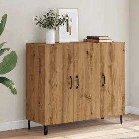Aparador de madera de ingeniería roble artisan 90x34x80 cm de , Aparadores - Ref: Foro24-856893, Precio: 110,41 €, Descuento: %