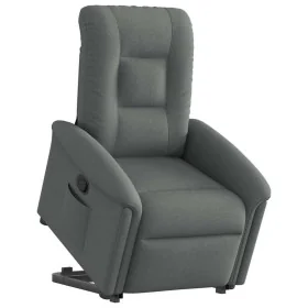 Sillón reclinable elevable de tela gris oscuro by , Armchairs - Ref: Foro24-3303255, Price: 279,04 €, Discount: %