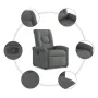 Sillón reclinable elevable de tela gris oscuro by , Armchairs - Ref: Foro24-3303255, Price: 279,04 €, Discount: %