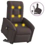 Silla de masaje reclinable de pie de tela marrón oscuro de , Sillones - Ref: Foro24-3303269, Precio: 294,41 €, Descuento: %