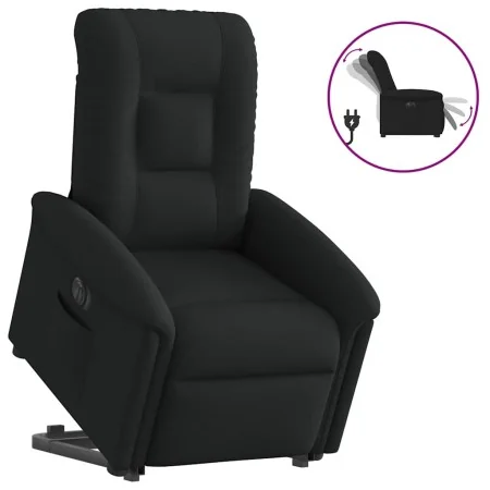 Sillón eléctrico reclinable elevable de tela negro de , Sillones - Ref: Foro24-3303276, Precio: 328,99 €, Descuento: %