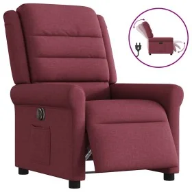 Sillón reclinable eléctrico tela rojo tinto de , Sillones - Ref: Foro24-3303297, Precio: 245,47 €, Descuento: %
