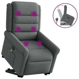 Silla de masaje reclinable de pie de tela gris oscuro de , Sillones - Ref: Foro24-3303325, Precio: 284,48 €, Descuento: %