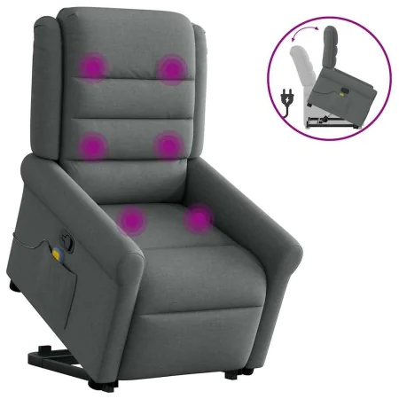 Silla de masaje reclinable de pie de tela gris oscuro de , Sillones - Ref: Foro24-3303325, Precio: 284,48 €, Descuento: %