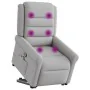 Sillón de masaje reclinable de pie de tela gris nube de , Sillones - Ref: Foro24-3303333, Precio: 278,31 €, Descuento: %