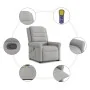 Sillón de masaje reclinable de pie de tela gris nube de , Sillones - Ref: Foro24-3303333, Precio: 278,31 €, Descuento: %