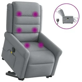 Sillón de masaje eléctrico reclinable elevable tela gris claro de , Sillones - Ref: Foro24-3303344, Precio: 348,79 €, Descuen...
