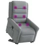 Sillón de masaje eléctrico reclinable elevable tela gris claro de , Sillones - Ref: Foro24-3303344, Precio: 348,79 €, Descuen...